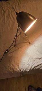Retro Tripod Tafellamp - Zwart met Koper, Retro, Mid-Century, Ophalen of Verzenden, Zo goed als nieuw, Minder dan 100 cm
