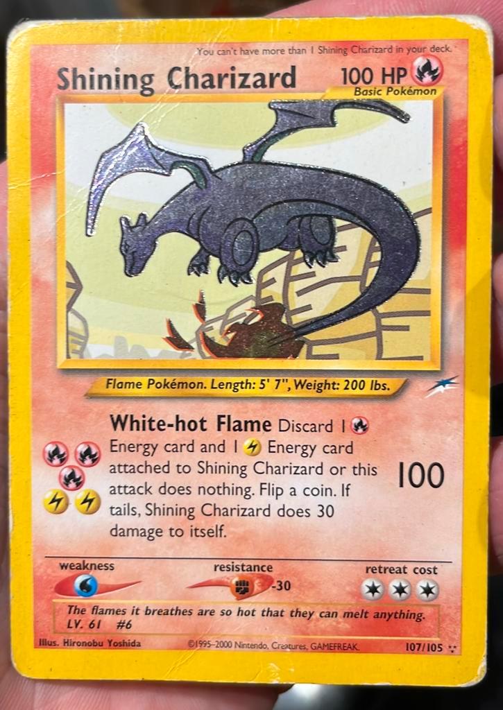 Shining Charizard Neo Destiny 2002 Holo, Hobby en Vrije tijd, Verzamelkaartspellen | Pokémon, Zo goed als nieuw, Ophalen of Verzenden