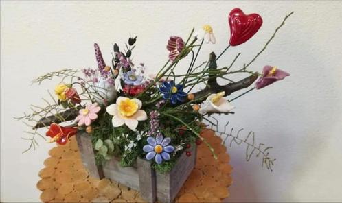 Keramieken BLOEMETJES  ️ en vogeltje, Antiek en Kunst, Antiek | Keramiek en Aardewerk, Ophalen of Verzenden