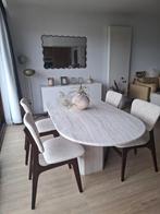 Prachtige traventijn eettafel 180x90x74, Huis en Inrichting, Ophalen, 200 cm of meer, 50 tot 100 cm, Zo goed als nieuw