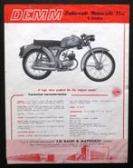 Originele folder DEMM 75 cc (Engels/Frans) - 1962, Verzenden, Overige merken