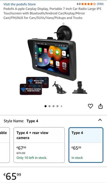 Draadloos Apple CarPlay scherm – zo goed als nieuw beschikbaar voor biedingen