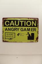 Caution Angry Gamer metalen bord, Ophalen of Verzenden, Nieuw