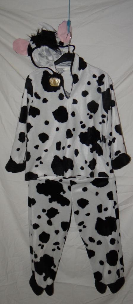 Leuk zwart/wit KOE/STIER/KOEIEN pak, Kinderen en Baby's, Carnavalskleding en Verkleedspullen, Gebruikt, Jongen of Meisje, 122 t/m 128