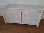 Whitewash dekenkist - 110x46,5x56 cm, Gebruikt, 100 tot 150 cm, 50 tot 75 cm, Grenenhout