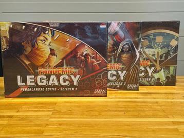 Pandemic Legacy Seizoen 1 + 2 + 0 (NL- nieuw - SEALED) beschikbaar voor biedingen