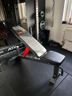 Verstelbaar fitness bankje, Sport en Fitness, Ophalen, Benen, Gebruikt, Krachtstation