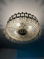 Kristallen plafond lamp 45 cm, Huis en Inrichting, Lampen | Plafondlampen, Ophalen, Gebruikt, Brocante, vintage, kristal