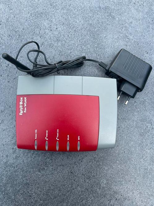 FRITZ!Box Fon WLAN 7170 – met adapter – goed werkend!, Computers en Software, Routers en Modems, Zo goed als nieuw, Ophalen of Verzenden