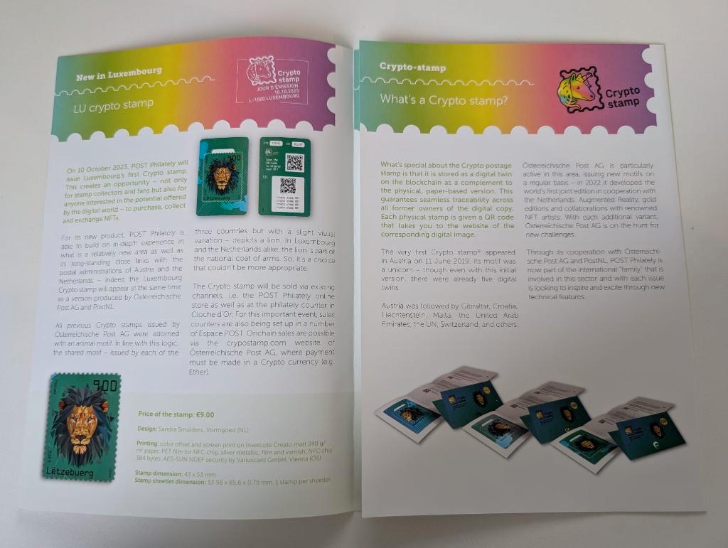 ≥ Postzegel Crypto Stamp Lion (NL, DE & LU) Limited Editions — Postzegels |  Thematische zegels — Marktplaats