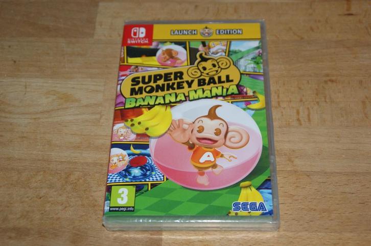 Super Monkey Ball Banana Mania Launch Edition (Switch) NIEUW, Spelcomputers en Games, Games | Nintendo Switch, Nieuw, 1 speler