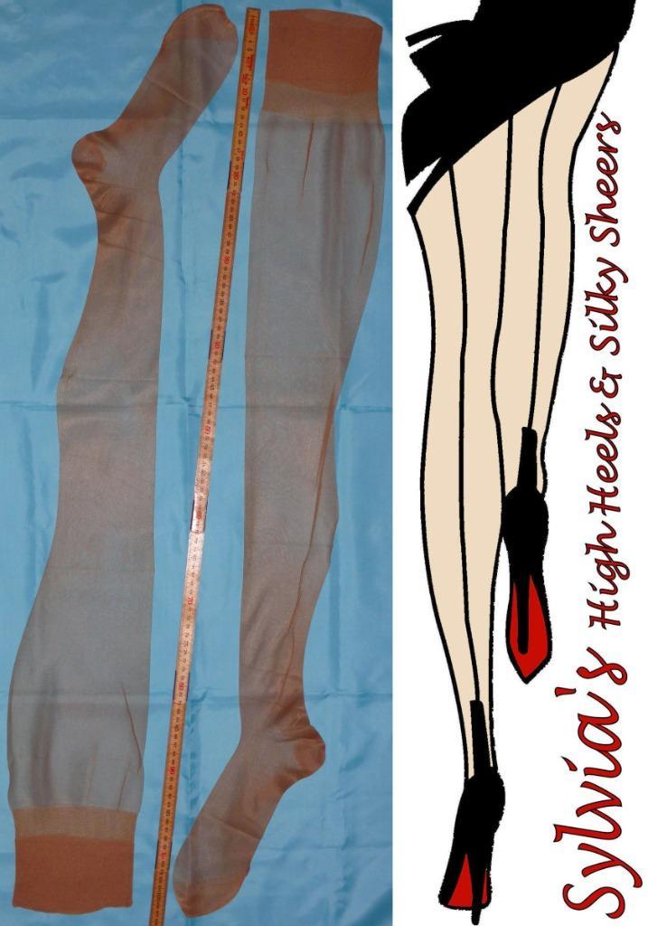 Merkloze vintage sheer rht nylons grote maat 10½, Kleding | Dames, Sokken en Kousen, Nieuw, Overige typen, Maat 39 t/m 42, Bruin