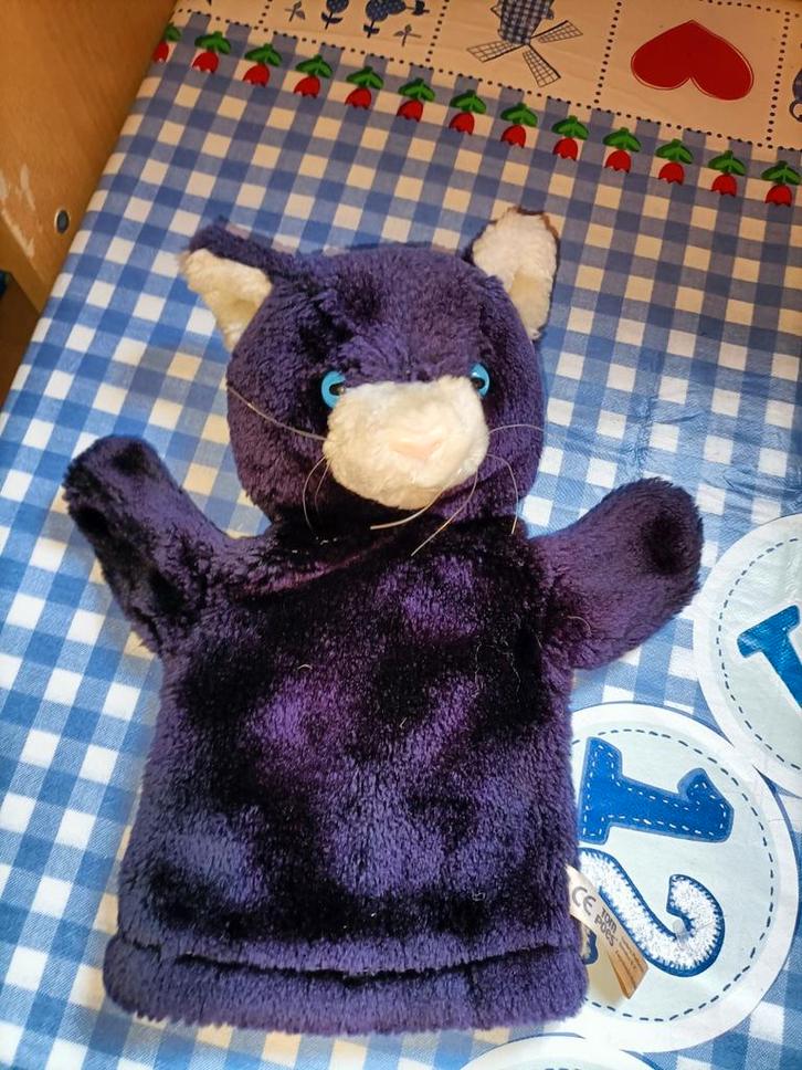 Tompoes kattenvoer  poes handpop 27 cm groot, Kinderen en Baby's, Speelgoed | Knuffels en Pluche, Ophalen of Verzenden