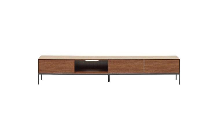 Kave Home - Vedrana TV-meubel Walnoot | Van €949, nu, Huis en Inrichting, Kasten | Televisiemeubels, Nieuw, Minder dan 100 cm