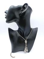 Zilveren jasseronketting met breipendoppen, 19e eeuws, Verzenden, Zilver, Ketting