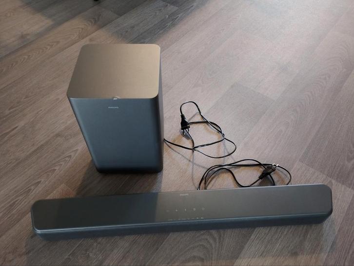 Philips TAB5309 2.1 Soundbar met Subwoofer, Audio, Tv en Foto, Home Cinema-sets, Overige spelers, Soundbar, 70 watt of meer, Philips