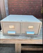 Vintage Metalen Ladenkast/Kaartenbak - Stapelbaar, Huis en Inrichting, Kasten | Roldeurkasten en Archiefkasten, Ophalen, Minder dan 50 cm