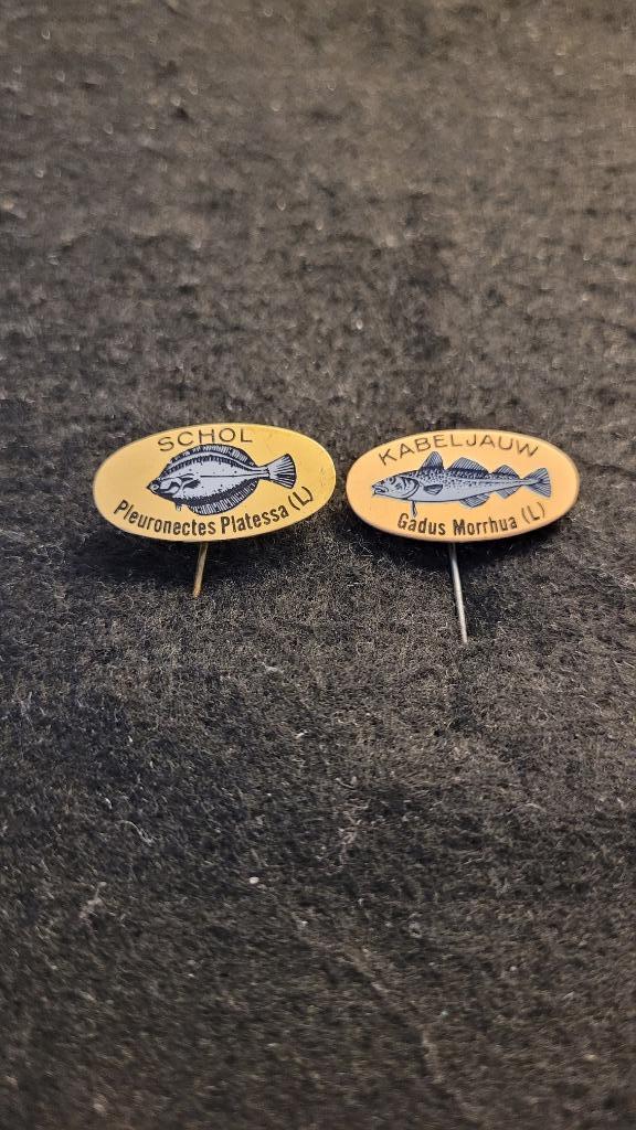 Vissen speldjes, Verzamelen, Speldjes, Pins en Buttons, Zo goed als nieuw, Speldje of Pin, Dier of Natuur, Verzenden