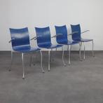 SALE: KFF, 4 xPostmodern Dining Chairs, 90s, Ophalen, Gebruikt, Blauw, Vier