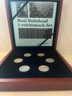 5 reichsmark set prestige zilver nazi hitler set 1 van 10, Ophalen, Buitenland, Munten