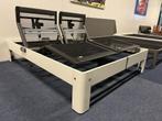Elektrische Auping Auronde 1500 deelbaar (160x200cm)., Ophalen, Verstelbaar, Wit, Tweepersoons