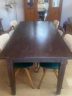 Houten eettafel, Huis en Inrichting, Tafels | Eettafels, Ophalen, Gebruikt, 50 tot 100 cm, Vijf personen of meer