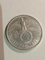 Vijf reichsmark zilver 1938, Postzegels en Munten, Munten | Europa | Niet-Euromunten, Ophalen of Verzenden, Duitsland, Zilver