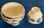 Boerenbont 4 klommetjes. Diameter 10 cm. Samen €4.00, Ophalen of Verzenden, Zo goed als nieuw, Kom(men), Aardewerk