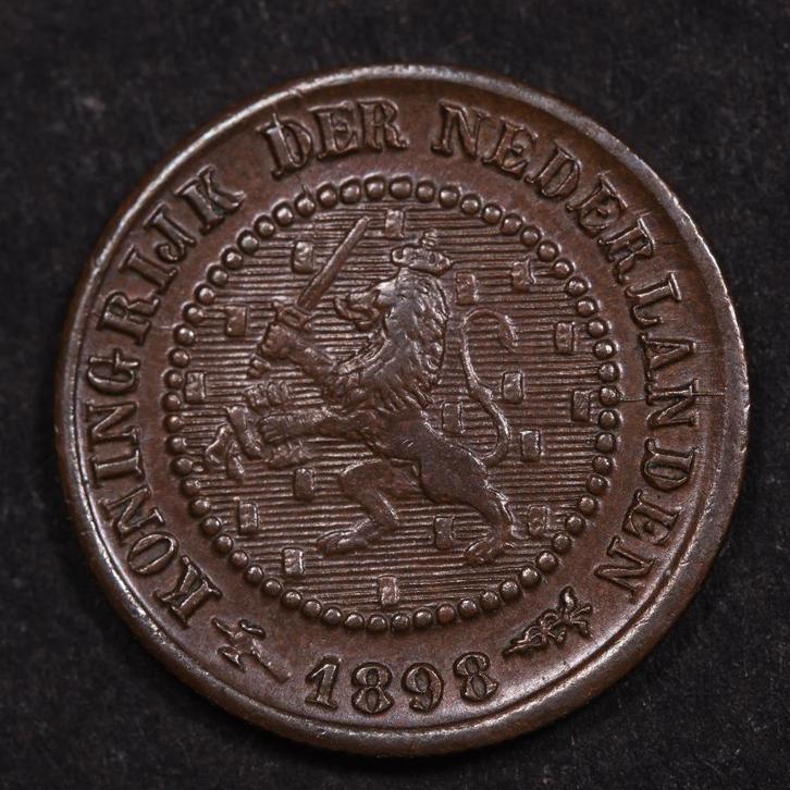 Halve cent 1898. Zfr/ Pr., Postzegels en Munten, Munten | Nederland, Losse munt, Overige waardes, Koningin Wilhelmina, Ophalen of Verzenden