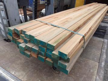 b keus hardhout liggers 45x70mm - 6 x grote partij weg=weg 