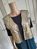goudkleurige handgemaakte gilet , debardeur  handgemaakt , d, Kleding | Dames, Vintage, Verzenden, Nieuw, Maat 36 (S)