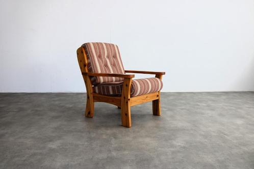 vintage fauteuil | jaren 60 | pine | Zweeds, Huis en Inrichting, Fauteuils, Gebruikt, 50 tot 75 cm, Minder dan 75 cm, Ophalen of Verzenden