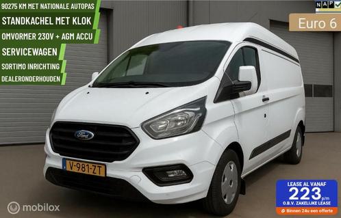 ✅Ford Transit Custom 320 2.0 TDCI L2H2 Sortimo Servicebus, Auto's, Bestelauto's, Particulier, Te koop, ABS, Achteruitrijcamera