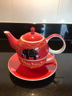 Chacult Tea for one Benares  Keramiek  rood olifant, Huis en Inrichting, Keuken | Servies, Keramiek, Ophalen of Verzenden, Zo goed als nieuw