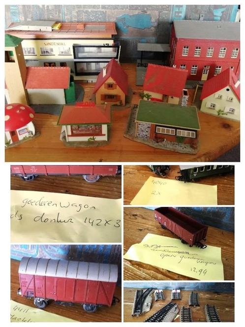 Lot modelbouw o.a. Faller HO en Marklin rails en wagons, Hobby en Vrije tijd, Modeltreinen | H0, Gebruikt, Ophalen of Verzenden