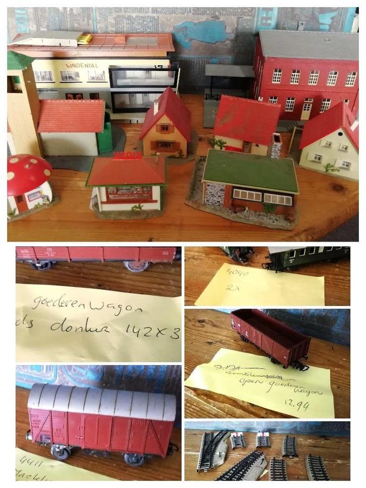 Lot modelbouw o.a. Faller HO huis kerk station fabriek kiosk, Hobby en Vrije tijd, Modeltreinen | H0, Gebruikt, Rails, Wisselstroom