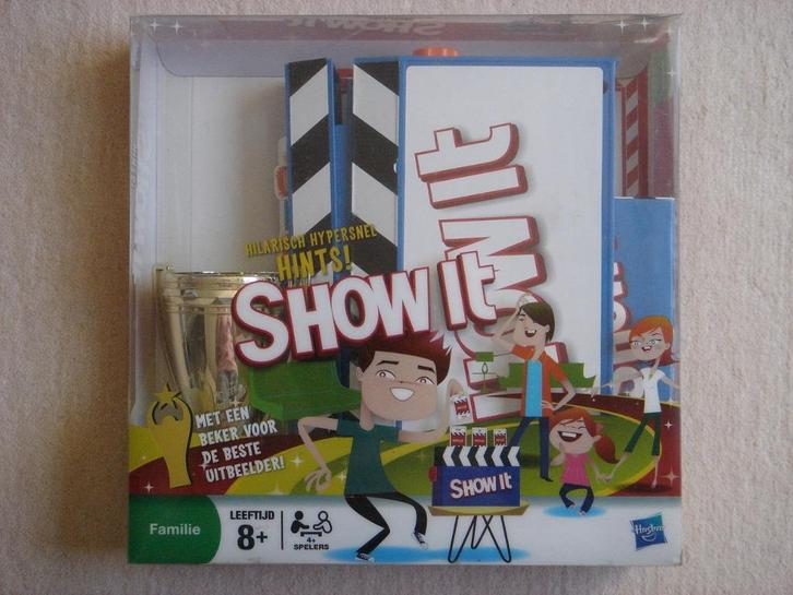 LEUK: Show It - Hilarisch hypersnel HINTS! PARTYSPEL, Hobby en Vrije tijd, Gezelschapsspellen | Bordspellen, Gebruikt, Drie of vier spelers