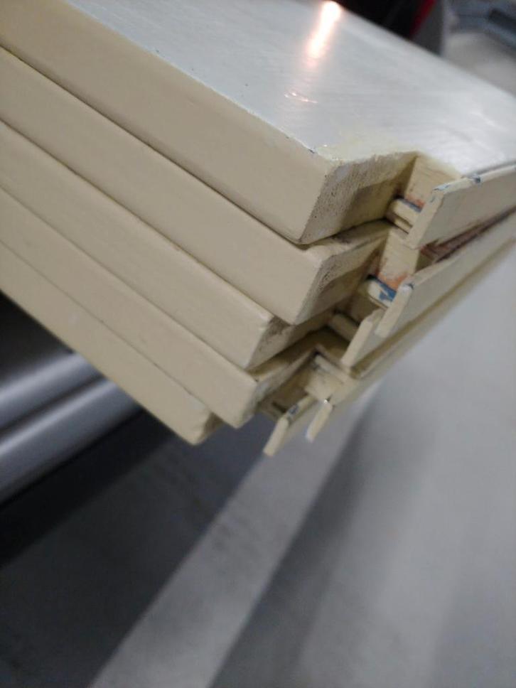 Lundia 3x legborden 100 x 30, geverfd, Huis en Inrichting, Kasten | Boekenkasten, Gebruikt, Minder dan 100 cm, 25 tot 50 cm, Ophalen