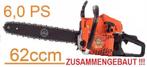 6.0 PK Benzine Motorzaag Kettingzaag in elkaar gebouwd. RTR!, 70 mm of meer, Kettingzaag, Nieuw, Ophalen of Verzenden