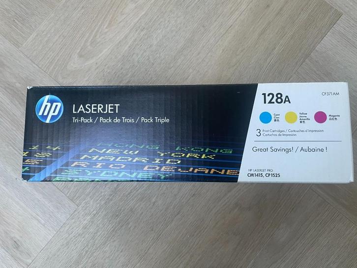 2 toners HP CE322A-CE323A (HP 128A) Y-M HP CM1415/CP1525, Computers en Software, Printerbenodigdheden, Nieuw, Toner, Ophalen of Verzenden