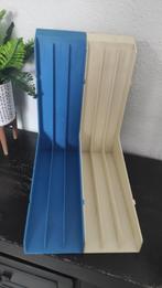 Vintage LP-houders platenhouders blauw wit, Ophalen of Verzenden, Gebruikt