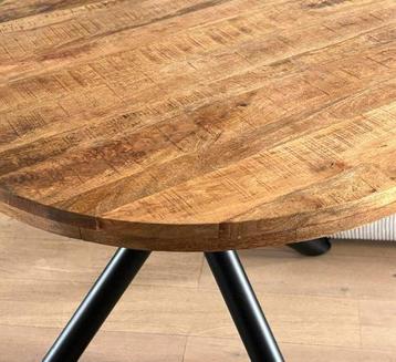 Ronde Mango / Metaal eettafel beschikbaar voor biedingen