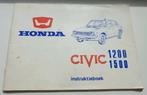 Honda Civic 1200/1500 instructieboekje,, Ophalen of Verzenden