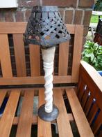 Houten decoratie, kandelaar 50 cm hoog, Huis en Inrichting, Gebruikt, 50 tot 75 cm, Wit, Ophalen of Verzenden