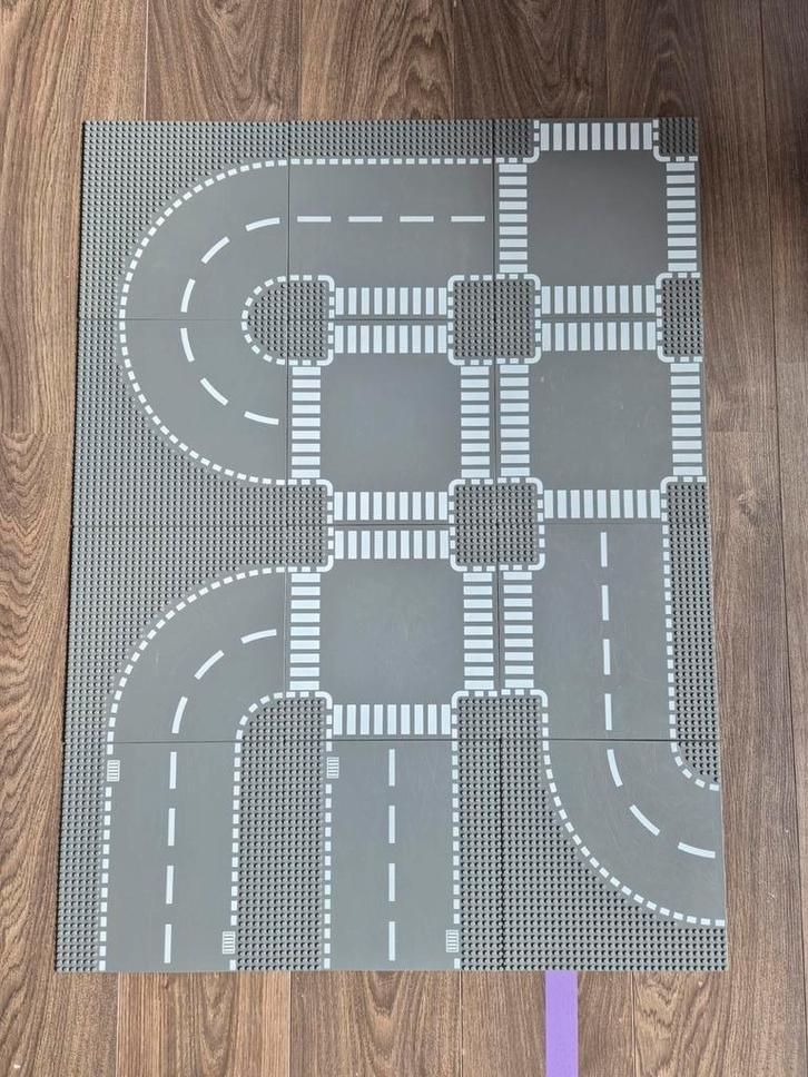 12 legocity lego city weg platen wegenplaten donkergrijs, Kinderen en Baby's, Speelgoed | Duplo en Lego, Gebruikt, Lego, Complete set