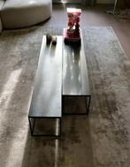 Salontafel met bijpassend overzettafeltje bank, Huis en Inrichting, Minder dan 50 cm, Eikenhout, Ophalen of Verzenden, Zo goed als nieuw