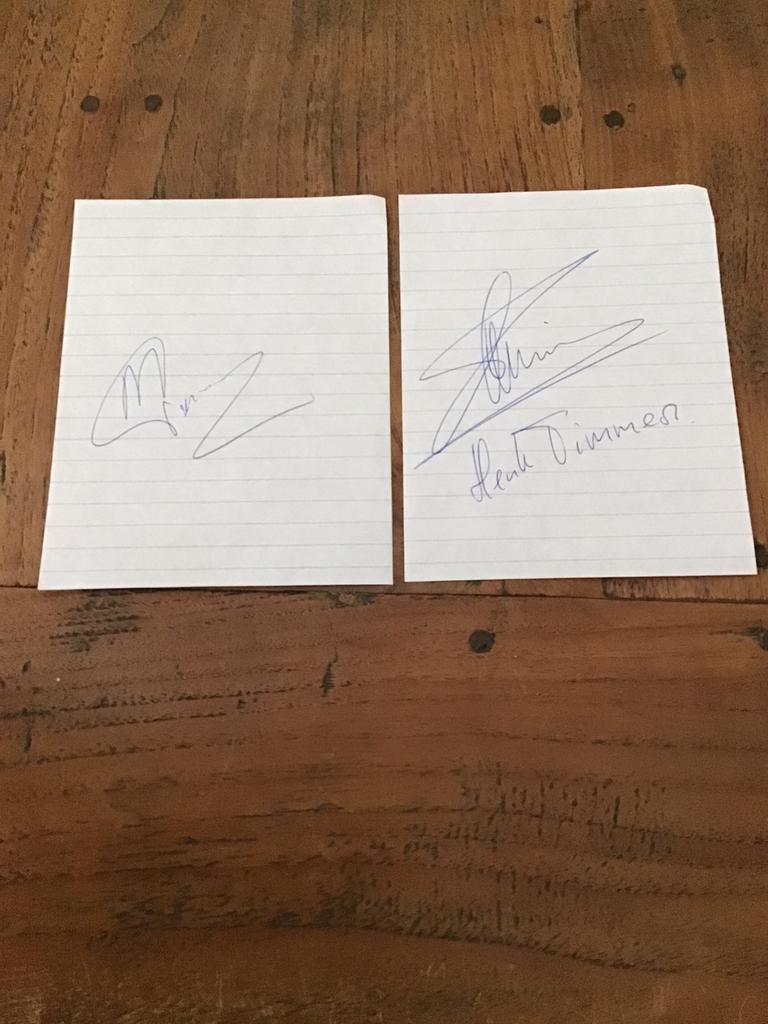 2 originele handtekeningen van Henk en Marianne Timmer, Sport en Fitness, Schaatsen, Ophalen of Verzenden, Zo goed als nieuw, Overige merken