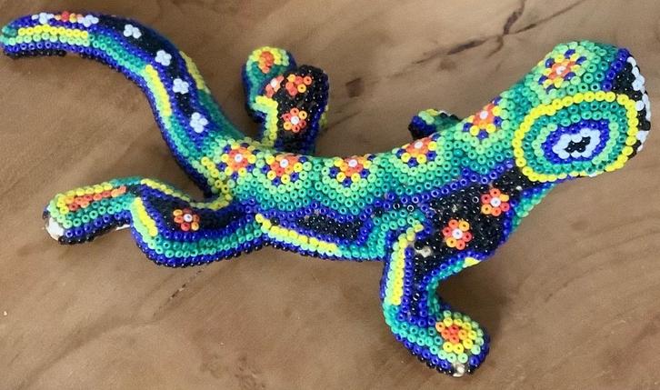 Mozaïek waxinelicht/salamander/Gaudi in Guell Park Barcelona, Antiek en Kunst, Kunst | Overige Kunst, Ophalen of Verzenden