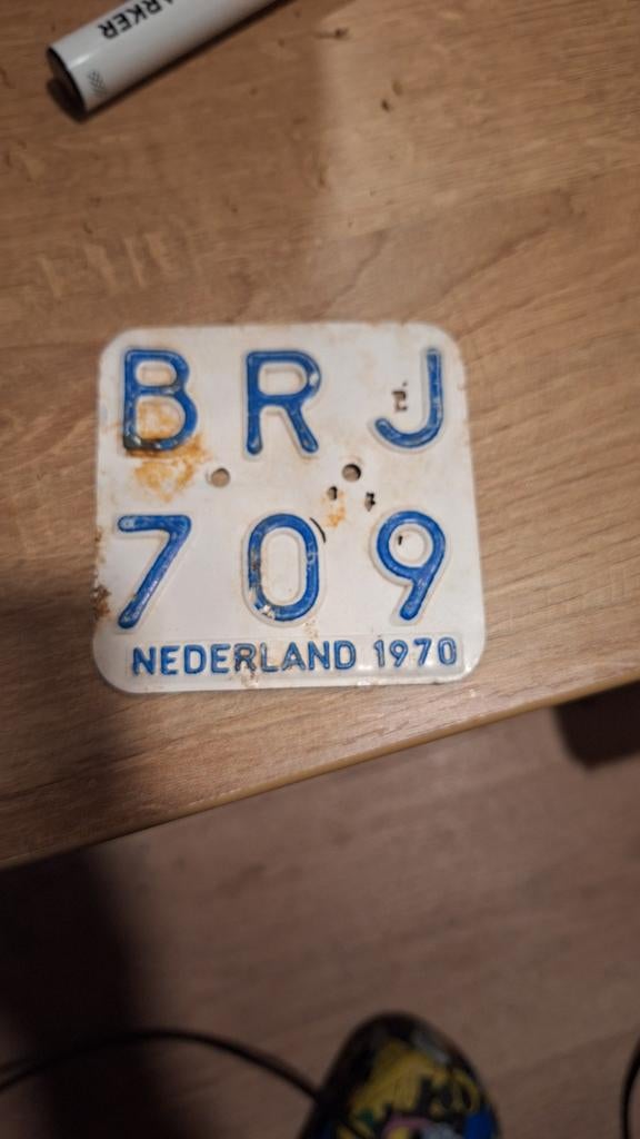 Oud kenteken plaatje nederland 1970, Ophalen of Verzenden