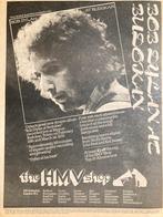 paginagrote A3 advertentie BOB DYLAN At Budokan release, Ophalen of Verzenden